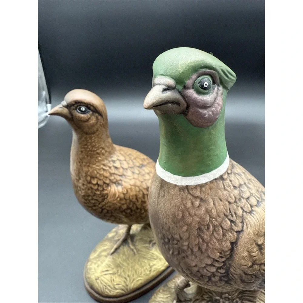 Set‎ Of 2 Male/Female Vtg Holland Mold Ceramic Hand Painted Pheasants